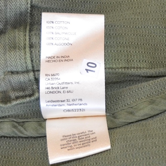 Free People Olive Green One Button Denim Jacket - Picture 6 of 11